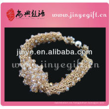 Shangdian Handcraft Crochet Pulsera trenzada de varios hilos